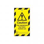 Lockout Tags - Caution This Equipmenthas Been Locked Out (double Sided 10 Pack) 428057