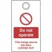Lockout Tag with Eyelet - Donot Operate (double Sided, Pack 10 Tags) 428058