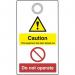 Lockout Tag with Eyelet-caution (double Sided, Single) 428059