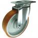 Plate Fixing Swivel Castor 100 mm Polyurethanetyred Cast Iron Wheel Ball Journal Bearing 428149