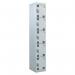 Perforated Door Tool Locker - 5 Compartments,standard Plug - Grey Door + Cam Lock - 1800 X 300 X 450 mm 428390