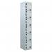 Perforated Door Tool Locker - 6 Compartments,standard Plug - Grey Door + Cam Lock - 1800 X 300 X 450 mm 428392