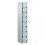 Perforated Door Tool Locker - 8 Compartments,standard Plug - Grey Door + Cam Lock - 1800 X 300 X 450 mm 428394