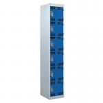 Perforated Door Tool Locker - 6 Compartments,standard Plug - Blue Door + Cam Lock - 1800 X 450 X 450 mm 428399
