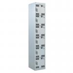 Perforated Door Tool Locker - 6 Compartments,standard Plug - Grey Door + Cam Lock - 1800 X 450 X 450 mm 428400