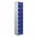 Perforated Door Tool Locker - 8 Compartments,standard Plug - Blue Door + Cam Lock - 1800 X 450 X 450 mm 428401