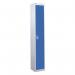 1 Door Standard Top Locker with Hasp& Staple Lock - Dark Blue - 1800 H X 300 W X 300 D mm 428403
