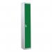 1 Door Standard Top Locker with Hasp& Staple Lock - Green - 1800 H X 300 W X 300 D mm 428405