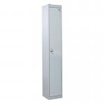 1 Door Standard Top Locker with Hasp& Staple Lock - Light Grey - 1800 H X 300 W X 300 D mm 428407