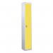 1 Door Standard Top Locker with Hasp& Staple Lock - Yellow - 1800 H X 300 W X 300 D mm 428409