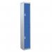 2 Door Standard Top Locker with Hasp& Staple Lock - Dark Blue - 1800 H X 300 W X 300 D mm 428410