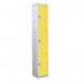 3 Door Standard Top Locker with Hasp& Staple Lock - Yellow - 1800 H X 300 W X 300 D mm 428423