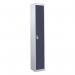 1 Door Standard Top Locker with Hasp& Staple Lock - Dark Grey - 1800 H X 300 W X 450 D mm 428446