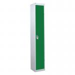 1 Door Standard Top Locker with Hasp& Staple Lock - Green - 1800 H X 300 W X 450 D mm 428447