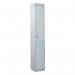 1 Door Standard Top Locker with Hasp& Staple Lock - Light Grey - 1800 H X 300 W X 450 D mm 428449