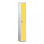 1 Door Standard Top Locker with Hasp& Staple Lock - Yellow - 1800 H X 300 W X 450 D mm 428451