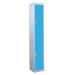 2 Door Standard Top Locker with Hasp& Staple Lock - Light Blue - 1800 H X 300 W X 450 D mm 428455