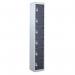 6 Door Standard Top Locker with Hasp& Staple Lock - Dark Grey - 1800 H X 300 W X 450 D mm 428481