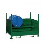 Steel drum pallet with horizontal storage 428487