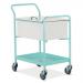 Medical records trolley with single box with locking lid 428528