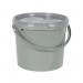 Grey Bucket with Lid Regrind Plastic 5.6 L, Pack of 25 428633