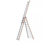 Pronor 3-section Combinationladder with 3 X 10 Rungs - Flared Base 428681