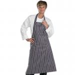 Chefs Butcher Bib Apron 31 X 40 Blue White Stripe 428697
