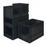 Black open fronted euro containers - pack of 10 428736