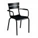 Slatted aluminium side chair 428784