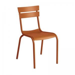 Slatted aluminium side chair 428786