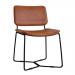 Vintage leather look side chairs 428798