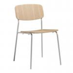 Contemporary ash finish side chairs 428800