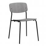 Contemporary ash finish side chairs 428802