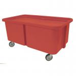 Plastic self levelling trolleys, 543 litres 428881