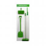 Shadow Board Cleaning Station with Leanstand, Stocked with Hooks, Style A Green, (610 mm X 2000 Mm) 428975