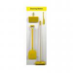 Shadow Board Cleaning Station with Leanstand, Stocked with Hooks, Style A Yellow, (610 mm X 2000 Mm) 428977