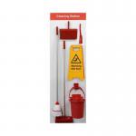 Shadow Board Cleaning Station with Leanstand, Stocked with Hooks, Style B Red, (610 mm X 2000 Mm) 428984