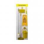 Shadow Board Cleaning Station with Leanstand, Stocked with Hooks, Style B Yellow, (610 mm X 2000 Mm) 428985