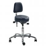 Gamma Saddle Chair - Euromatic + Castors + Imtn Leatheradj Seat Height 58-77 cm 429172