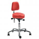 Gamma Saddle Chair - Euromatic + Castors + Imtn Leatheradj Seat Height 58-77 cm 429174