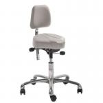 Gamma Saddle Chair - Euromatic + Castors + Imtn Leatheradj Seat Height 58-77 cm 429176