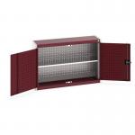 Wall Cupboard 700 High With Shelf, Red 429195