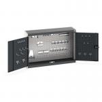 Wall Cupboard 700 High - Anthracite Grey With 40 Piece Hook Set 429196