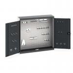 Wall Cupboard 1000 High - Anthracite Grey With 40 Piece Hook Set 429202