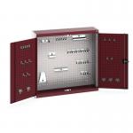 Wall Cupboard 1000 High With 40 Piece Hook Set, Red 429204