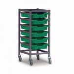 Gratnell single column adjustable mobile trolleys with trays 429276