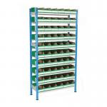 Boltless shelving with fibreboard bins 429383