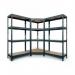 Painted steel rivet corner shelving 429522