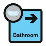 Assisted Living Sign: Bathroomarrow Right - Sa Fmx (305 X 310 Mm) 429574