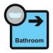 Assisted Living Sign: Bathroomarrow Right - Sa Fmx (305 X 310 Mm) 429574